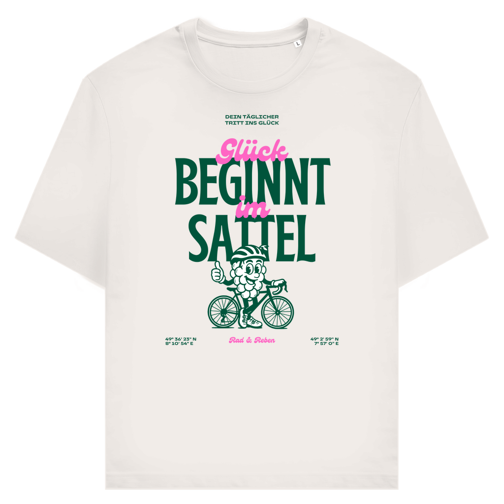 Glück beginnt im Sattel - Unisex Premiumshirt
