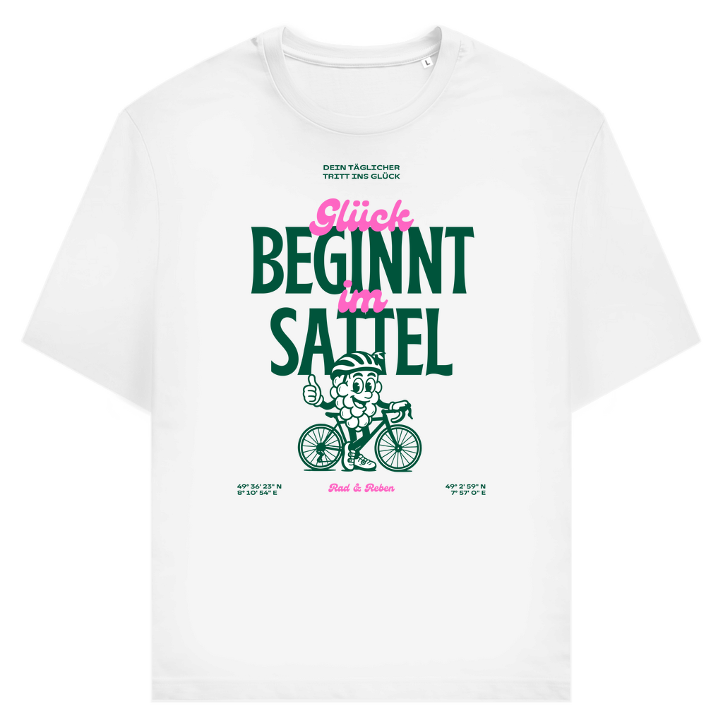 Glück beginnt im Sattel - Unisex Premiumshirt