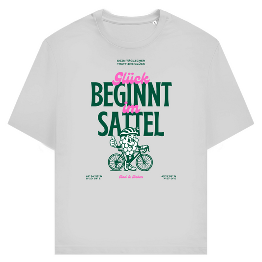 Glück beginnt im Sattel - Unisex Premiumshirt